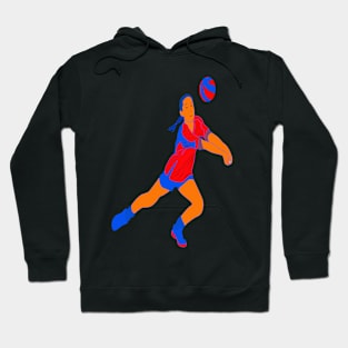 TANNED NEON GIRL VOLLEYBALL PLAYER Hoodie